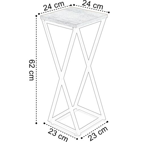 KONEL RUSTIC 62 cm fekete loft virágtartó