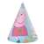 Peppa Pig Party Hat, blue with Peppa Pig design