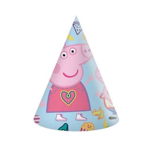 Peppa Pig Party Hat, blue with Peppa Pig design