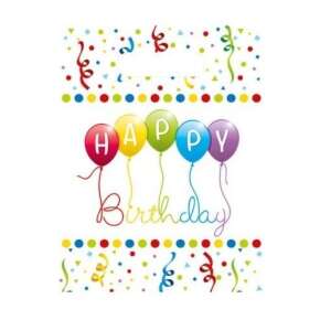 Sac de cadouri Happy Birthday Streamers, design colorat cu baloane și confetti - Pungi cadou