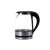 ELDOM C410 LITEA electric kettle with a glass body, black handle, and stainless steel base
