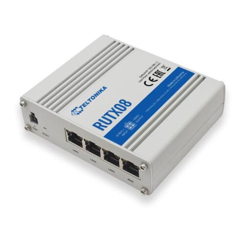 Teltonika RUTX08 Ipari Ethernet Router 4 Gigabit Porttal - Vezetékes router