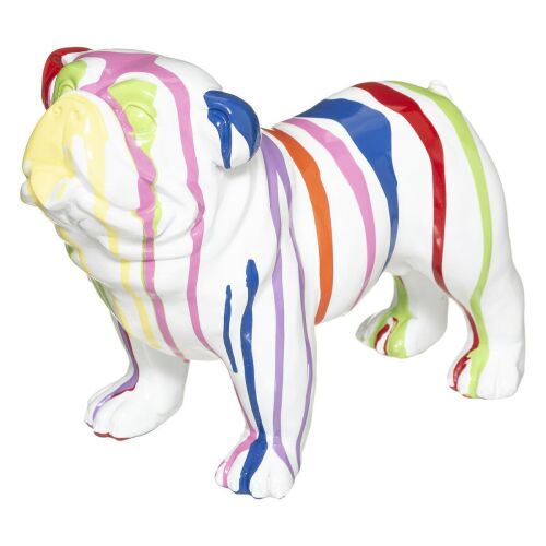 Teljes nézet egy színesre festett angol bulldog dekorációról - Dísztárgy