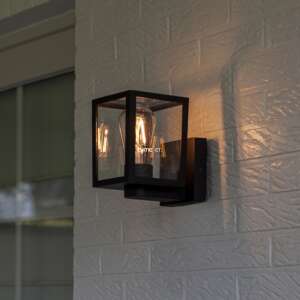 Zewnętrzna lampa ścienna, czarna (Shiva) 43499372 - Lutec Zewnętrzna lampa ścienna