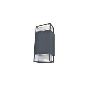 Lutec Ridge dark grey two-way LED outdoor wall light isolated on white - Electrical Installation