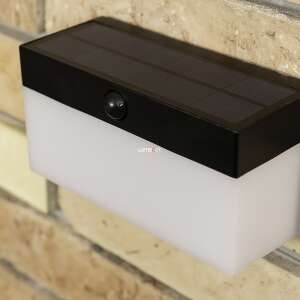 Connect Smart соларна LED светлина за стена със сензор за движение за открито 9,7 W, хладно-стопяемо бяло, черно (Fran) 99298987 - Външна стенна лампа
