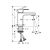 Hansgrohe Vernis Shape 100 csaptelep méretdiagram