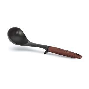 Berlinger Haus BH-6225 Ebony Rosewood Ladle, black plastic soup spoon with wood-look handle - Berlinger Haus