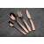 Berlinger Haus BH-2617NA 24-teiliges Besteckset, Roségold, Edelstahl, gehämmert