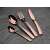 Berlinger Haus BH-2617NA 24-teiliges Besteckset, Roségold, Edelstahl, gehämmert