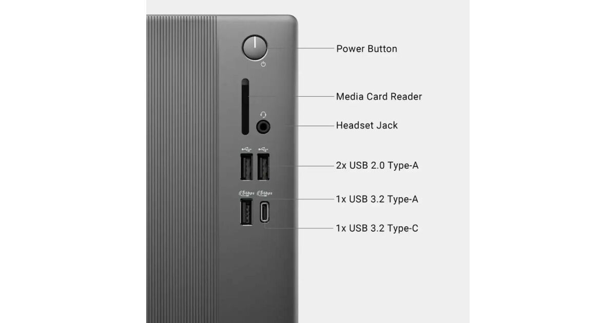 Dell tower ect1250, intel core i3-14100 (5.3ghz), 8gb, 512gb ssd, intel ...