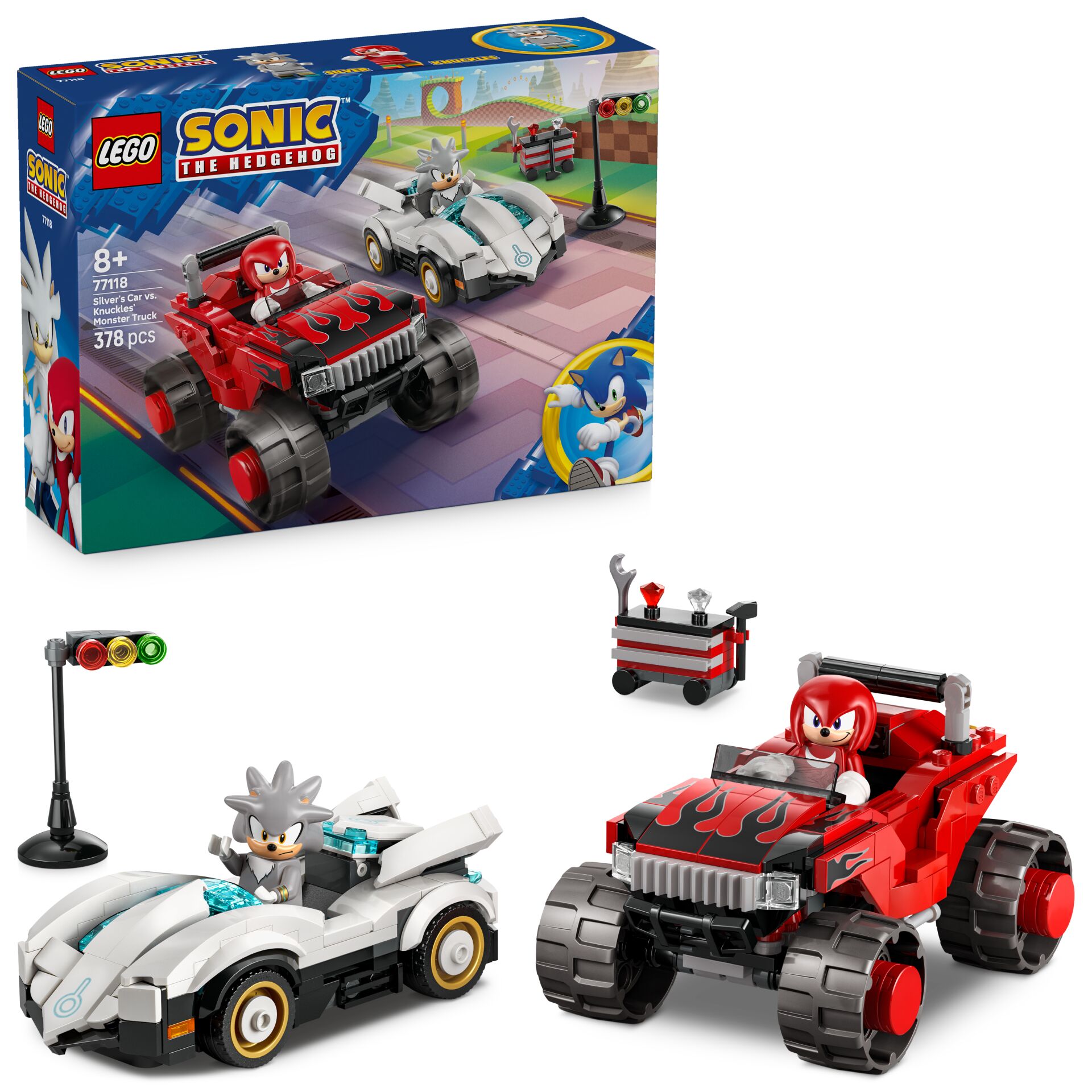E-shop LEGO® Sonic the Hedgehog™ Silver a jeho auto vs. Knuckles a jeho...