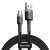 Braided Baseus Cafule USB to Micro USB cable with logo, black and grey