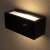 Avide Tegu outdoor wall light, black, IP54, E27, turned on
