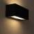 Avide Tegu outdoor wall light, black, IP54, E27, turned on
