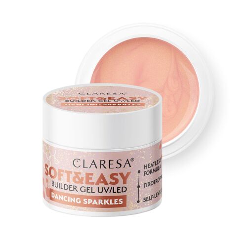 Claresa Soft&Easy táncoló csillogás építő gél 45g 153105940 - Műköröm építő zselé