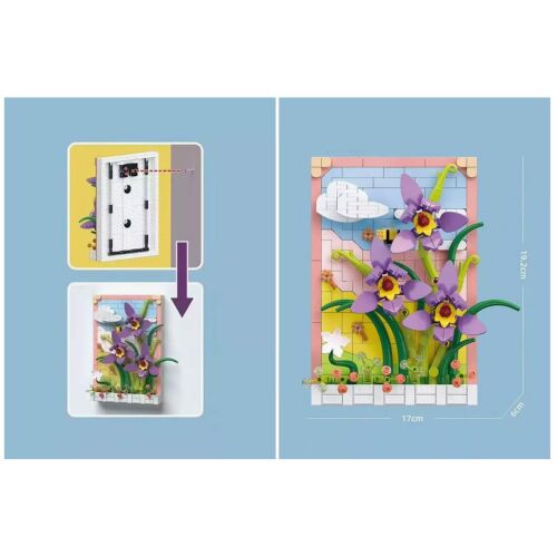 Virágblokkok keretben - Orchidea virág 473 db. 149560934 