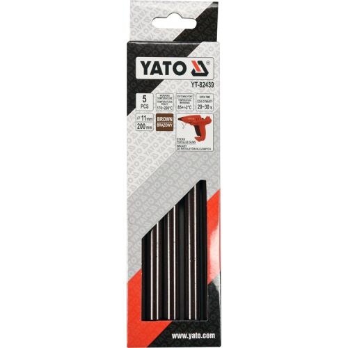 YATO YT-82439 Barna Olvadó Ragasztó 11,2x200mm 5db-os Csomag - Ragasztórúd