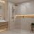 Beépített Rea Flexi Transparent Brush Copper Walk-in Zuhanyfal réz zuhanykészlettel