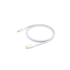 Kabel Equip 128356 USB-C do USB-C, 1 metr, biały, srebrny - Equip