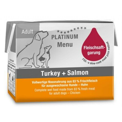 Platinum Menu Turkey+Salmon - nedvestáp felnőtt kutyák számára 90 g 149628841 - Platinum