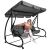 Springos Garden swing "Linda" real 4 person, 240x120 cm, 280kg capacity grey 118515862
