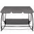 Springos Linda 4-seater garden swing bed with canopy, gray