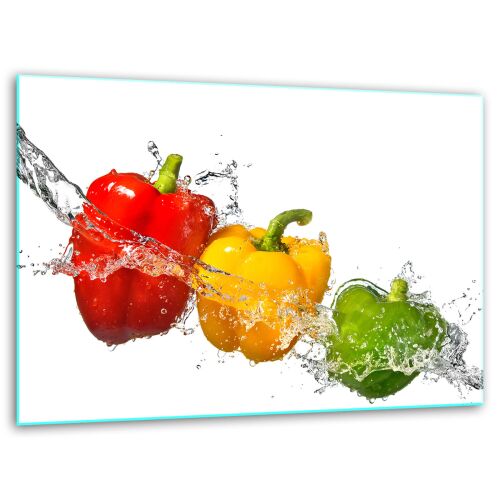TMK ArtDeko üveg vágódeszka paprika mintával 