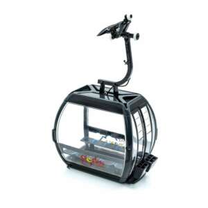 10 személyes Omega V Gerlos Zillertal kabin modell, antracit szürke és fekete, 1:32 méretarány - Omega