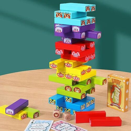 Fa kirakó - színes Jenga 166510829 - Jenga