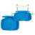 Intex pool foot bath, blue, with ladder attachment, 3/4 view
