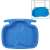Intex pool foot bath, blue, with ladder attachment, 3/4 view