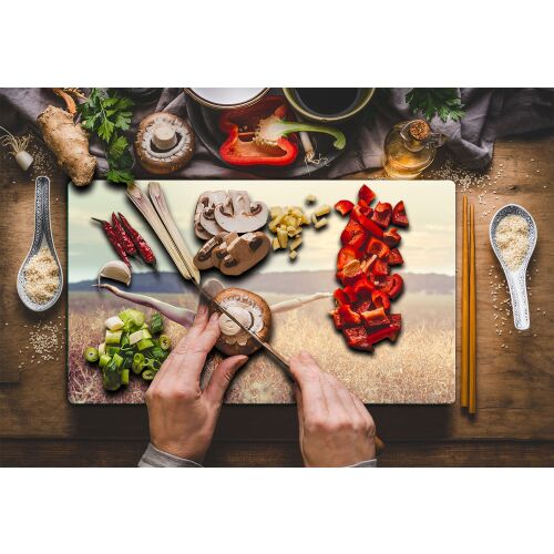 ÜVEG VÁGÓDESZKA 52x30 NŐI