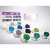TYTOO Glitter Tattoo Powder Set - 12 Cold Colors, close up view of glitter pots