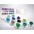 TYTOO Glitter Tattoo Powder Set - 12 Cold Colors, close up view of glitter pots