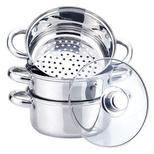 Maestro MR-2900-20 20cm 3,0L Rozsdamentes Acél Gőzölő Üvegfedővel - Lábas