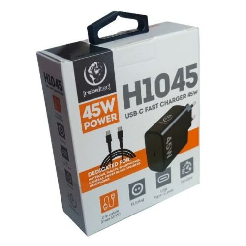Rebeltec H1045 45W USB-C gyorstöltő csomagolása - Telefontöltő