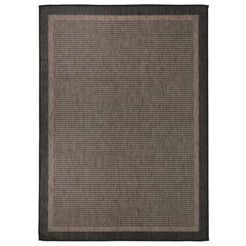 vidaXL sötétbarna lapos szövésű kültéri szőnyeg 200 x 280 cm - Szőnyeg