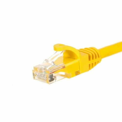 RJ45 patch kábel, Netrack öntött borítás, cat. 6 UTP, 0,5m sárga 173596844 - Patch kábel