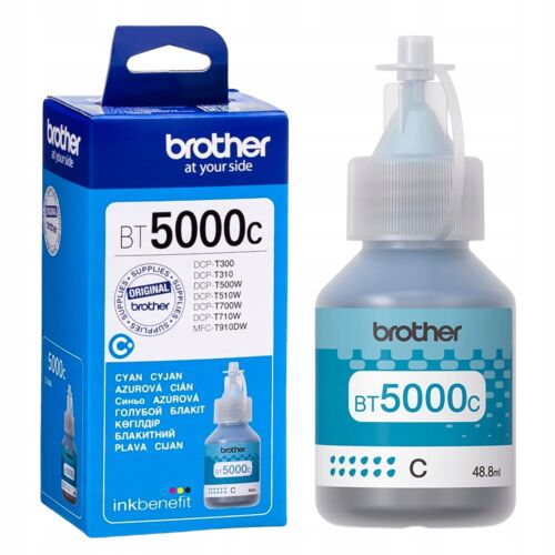 Brother BT5000C ciánkék tinta palack és csomagolás - Tintapatron