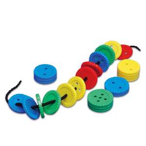 Galt Fun Buttons threading and stacking toy, 40 colorful buttons - Galt