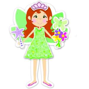 Galt Fairy Dressing Up Set magnetic dress up game for kids, fairy doll with green dress and wings - Galt