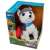 Hafici interactive husky plush toy, reacts to 13 voice commands, sits, stands, barks, lays down, grey and white husky plush toy, comes with accessories