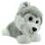 Hafici interactive husky plush toy, grey and white husky plush toy, lying down