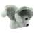 Hafici interactive husky plush toy, grey and white husky plush toy, side view