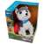 Hafici interactive husky plush toy, grey and white husky with blue collar, packaging