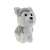 Hafici interactive husky plush toy, grey and white husky with blue collar, sitting on all fours
