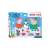 Pudełko z puzzlami Clementoni Peppa Pig 104 elementów, zimowa scena z Peppą Pig i jej rodziną budującą bałwana