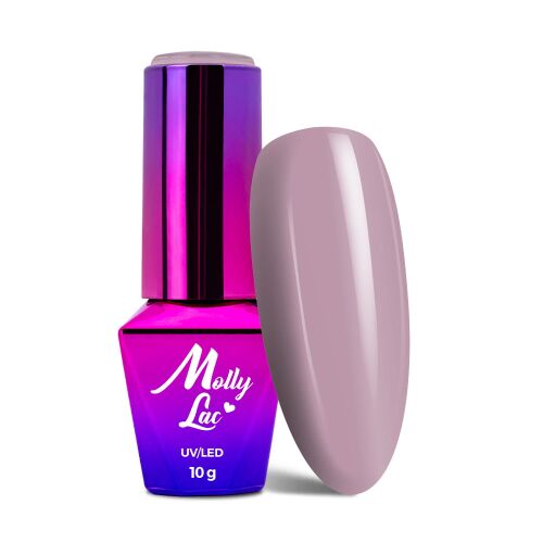 MollyLac Obsession No. 212 Rich Lilac gél lakk üvege és színminta - Gél lakk
