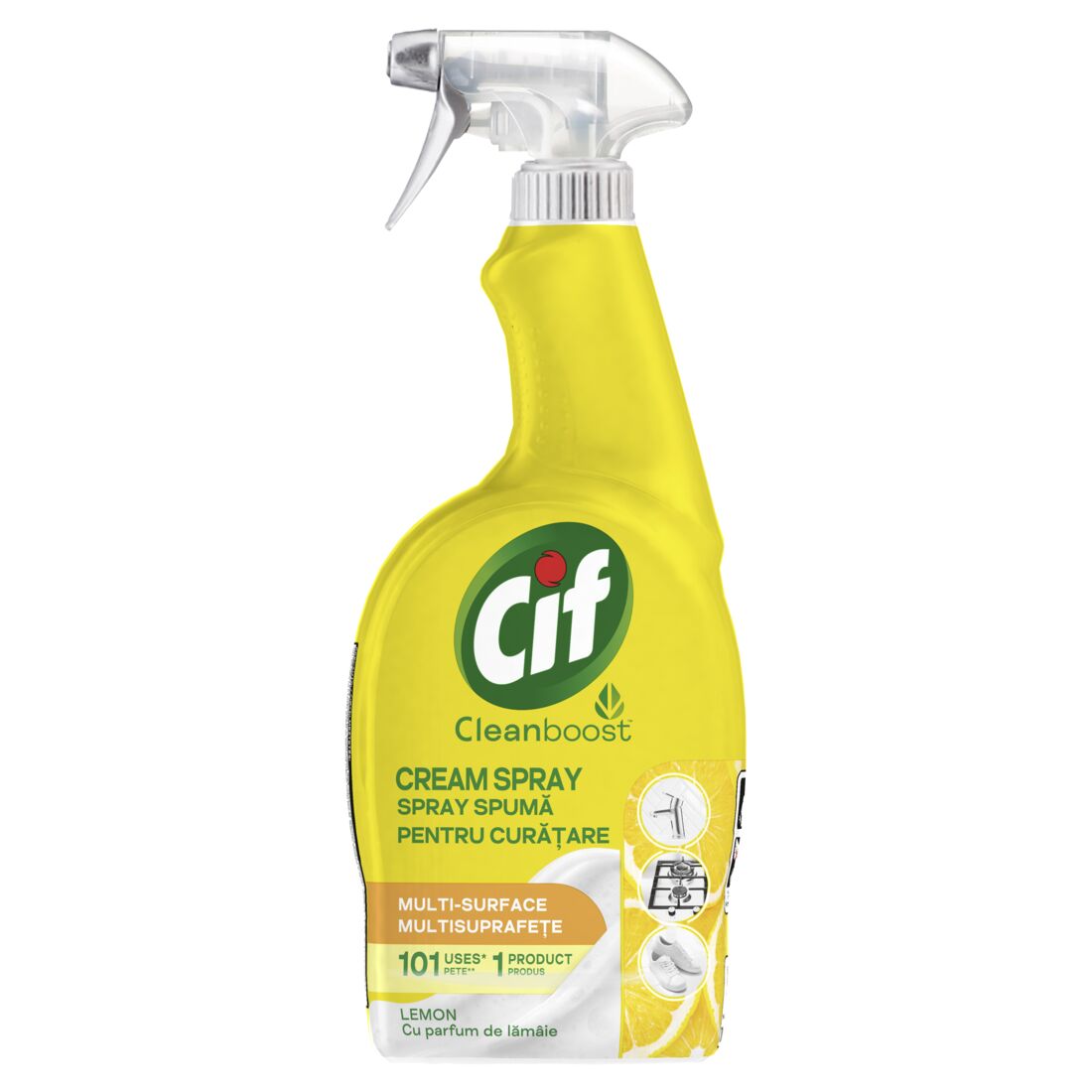 E-shop Cif Cleanboost krémový odmasťovač v spreji Citrón 700ml